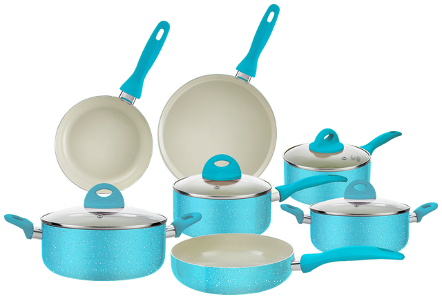 Batería de Cocina Color-Cook 11 Piezas — Aqua