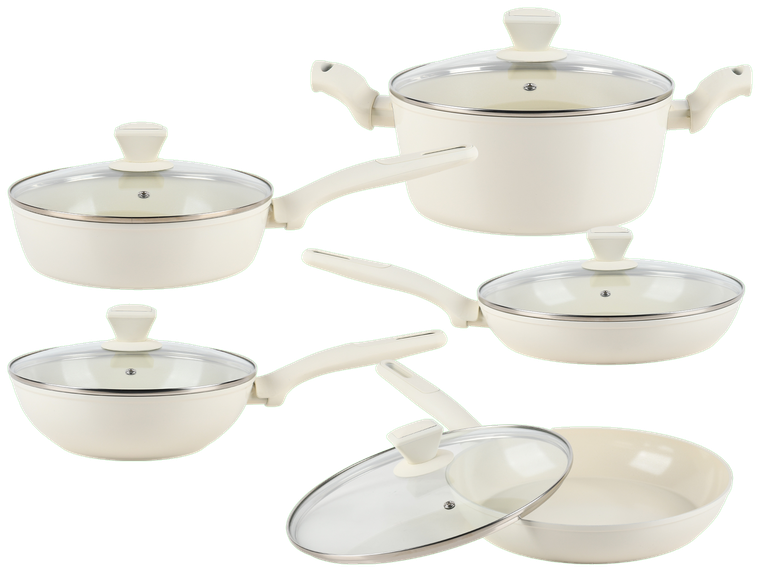 Batería de Cocina Ceramic+ 10 Piezas — White