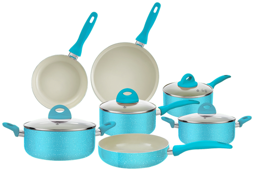 Batería de Cocina Color-Cook 11 Piezas — Aqua